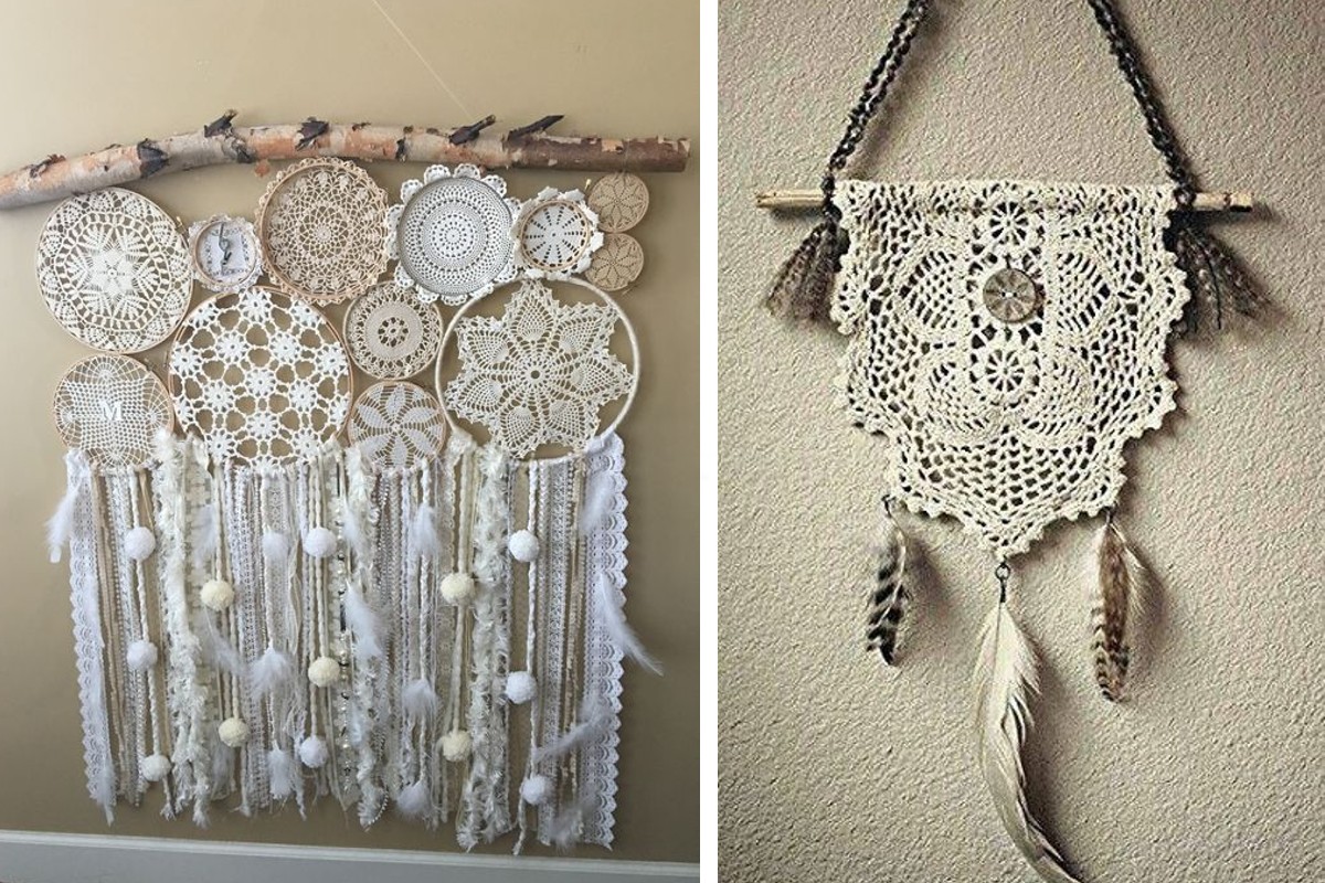 acchiappasogni fatti con centrini e acchiappasogni centrini 1