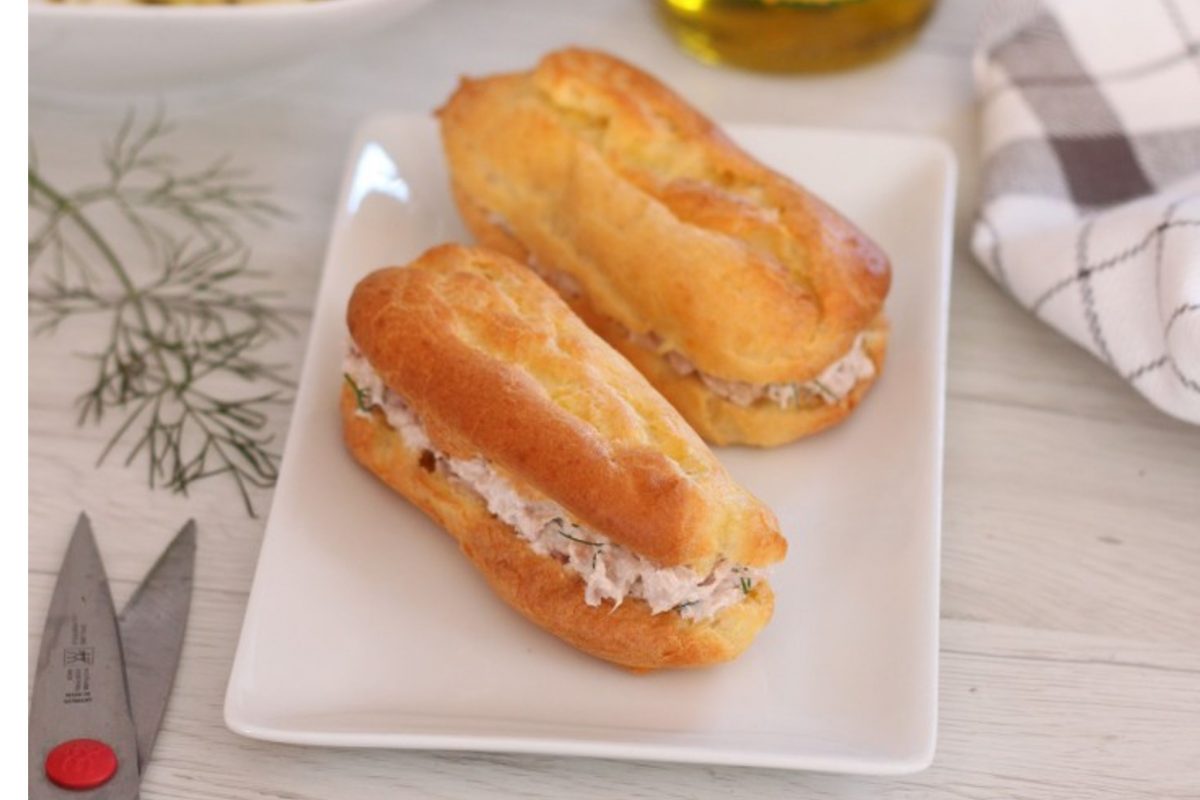 bigne tonno ricotta e aneto 3