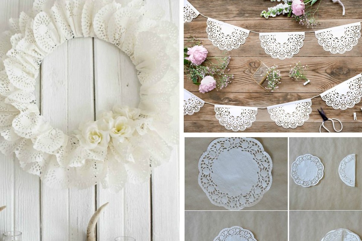 cerchi idee per decorare il centrini di carta riciclo