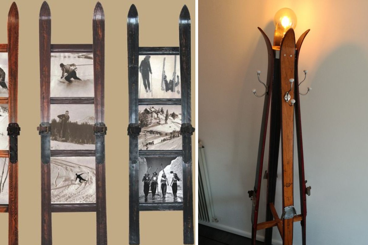 come riutilizzare dei vecchi sci riciclo vecchi sci