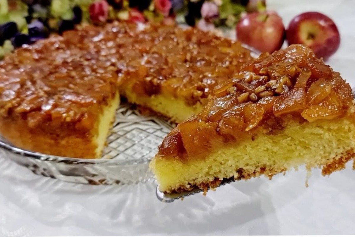 torta di mele caramellate una torta di mele caramellate