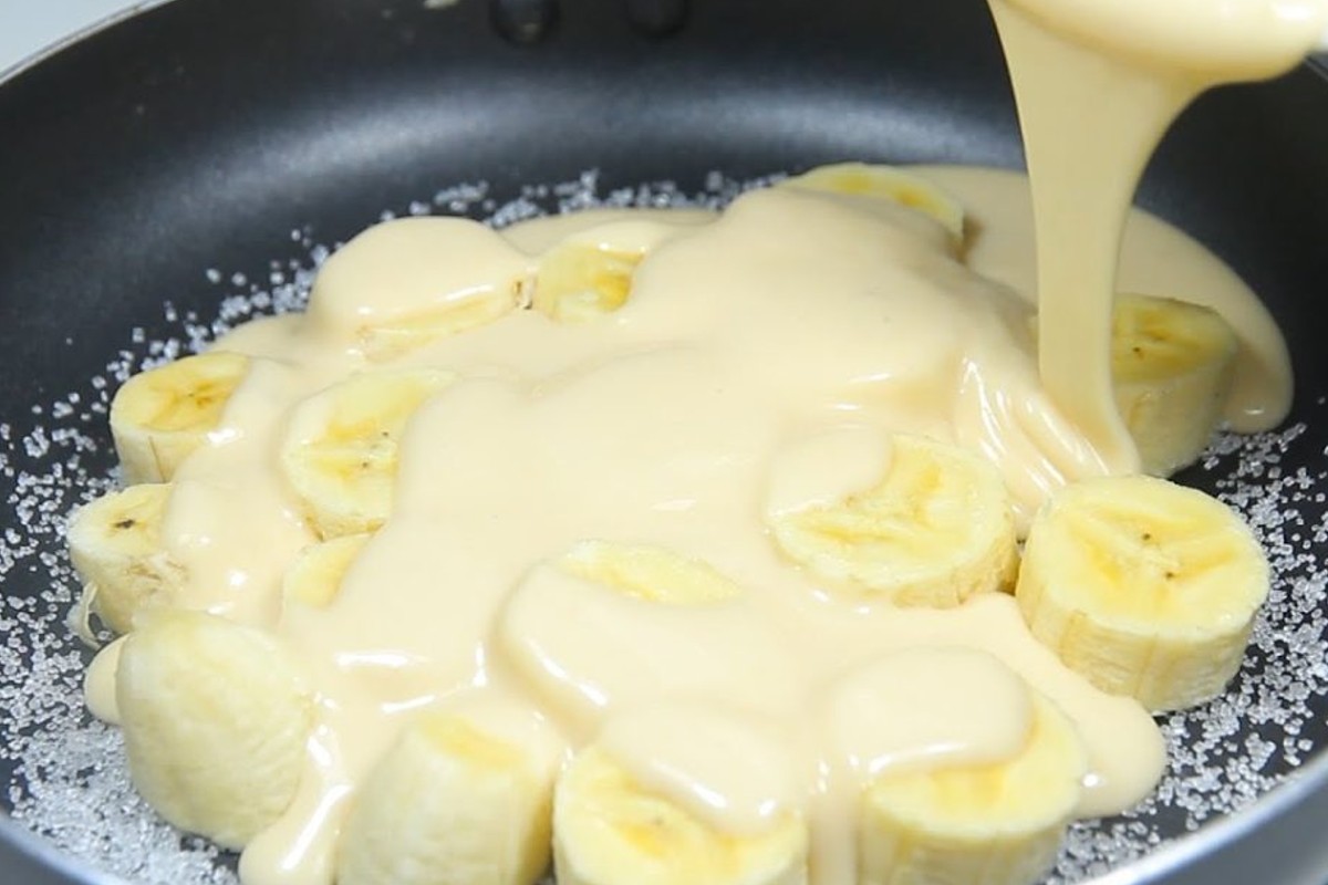 dolce in padella con le dolce in padella con le banane