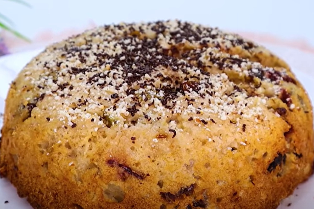 prendi farina davena e frutta torta salutare