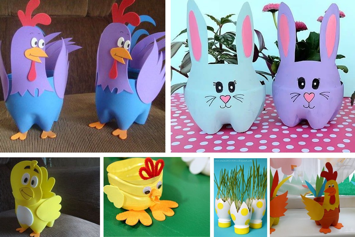 riciclo le bottiglie di plastica riciclo bottiglie pasqua