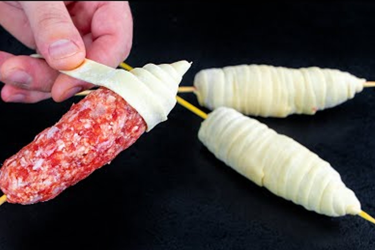 spiedini di carne macinata in spiedini di carne macinata