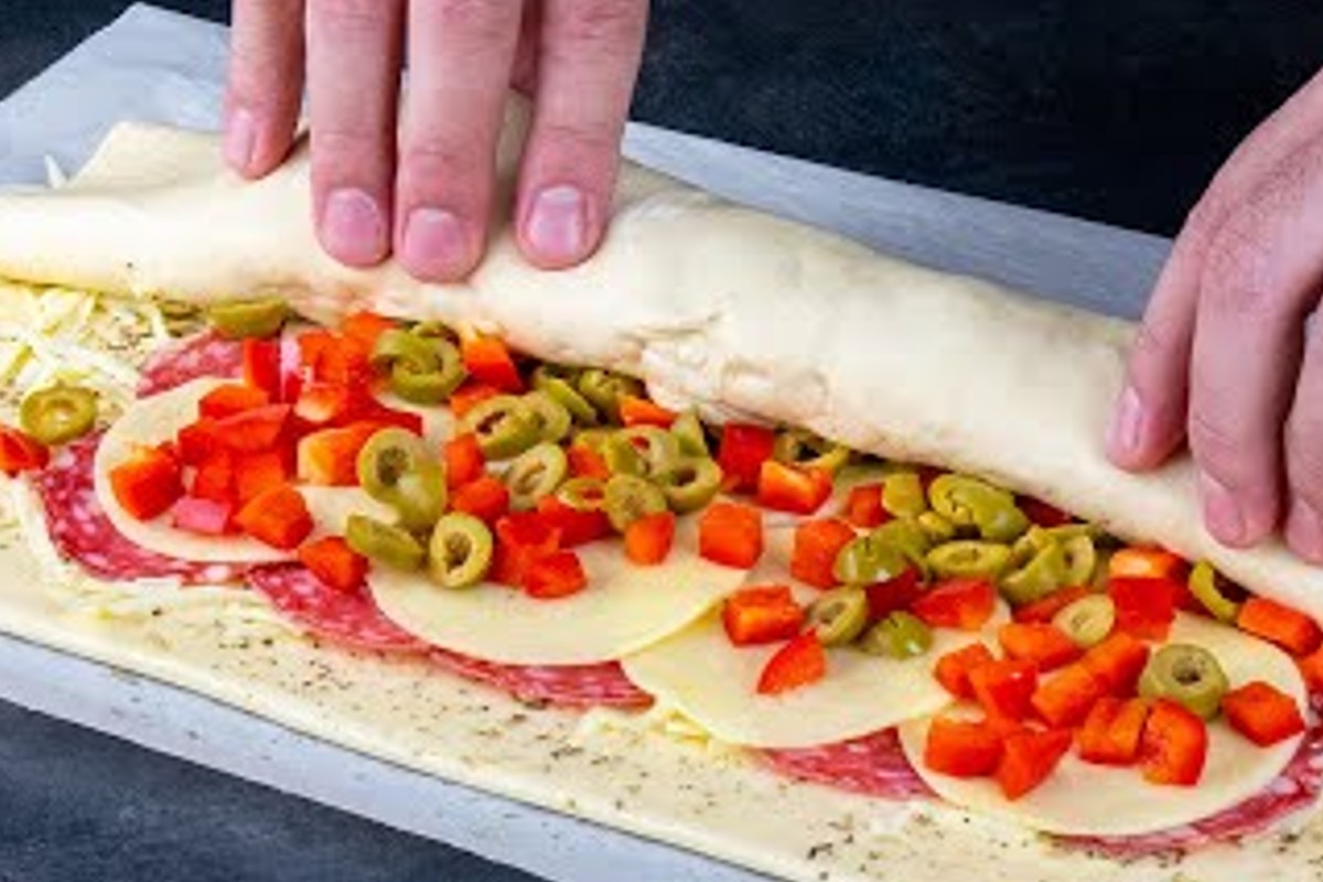 super rotolo di pasta sfoglia super rotolo ripieno