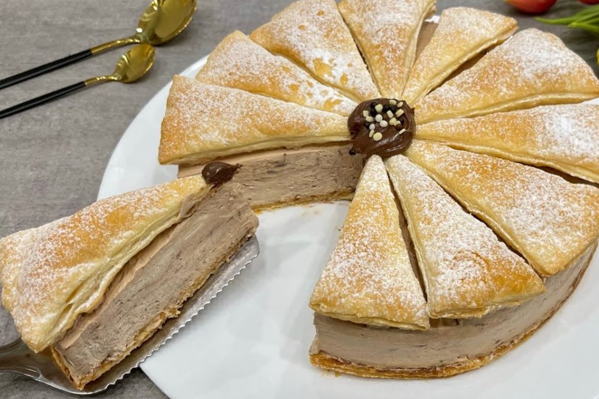 torta fredda al caffe in torta fredda al caffe con pasta sfoglia