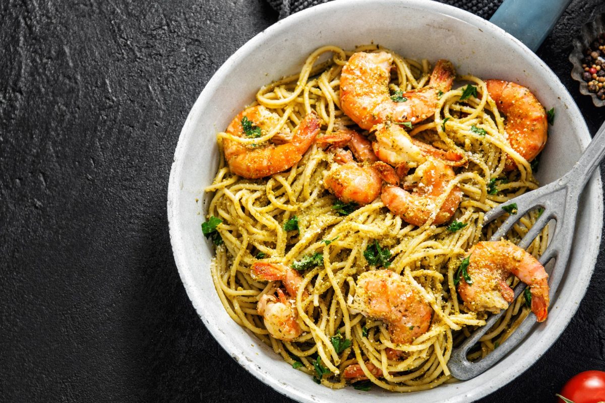 pasta al pesto di coriandolo 1