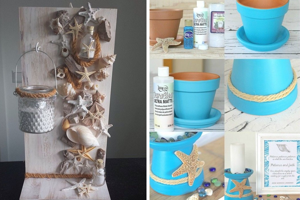 conchiglie di mare le piu lavoretti con le candele