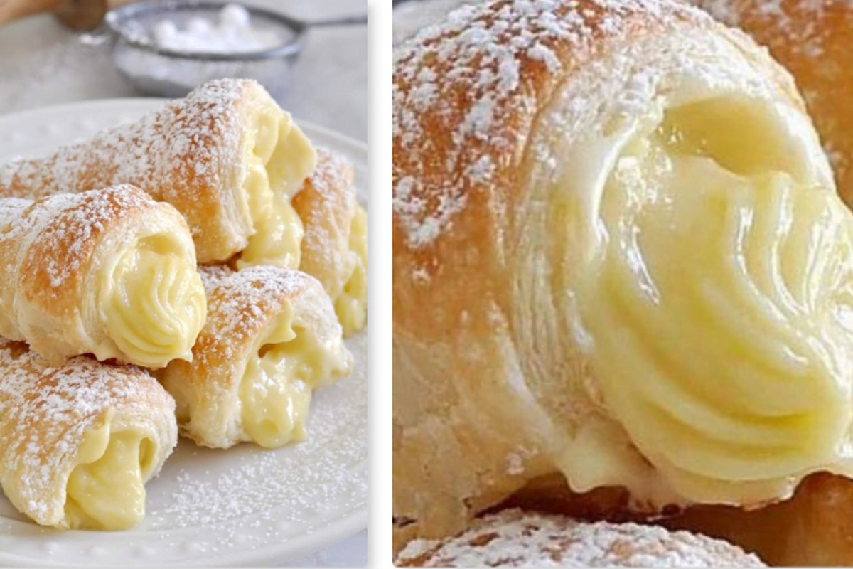 il dolce perfetto con pasta cannoncini alla crema