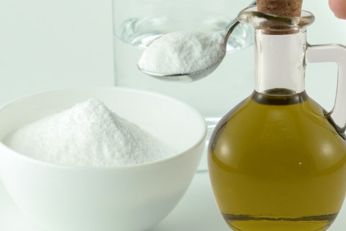 olio di oliva fai una olio acqua e bicarbonato
