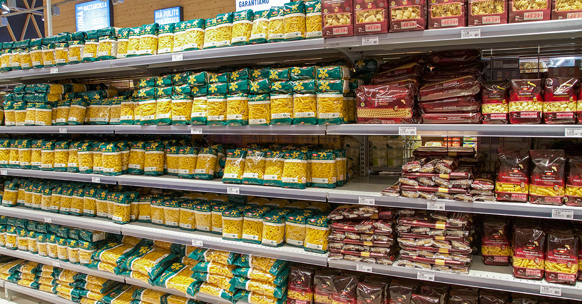 la miglior pasta in commercio Scaffale pasta Coop