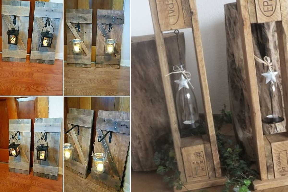 portacandele fai da te15 idee porta candele pallet