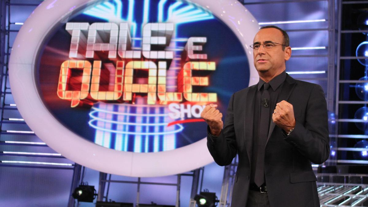 tale e quale show carlo tale e quale show carlo conti avrei voluto festeggiare in grande ma ci tocca ridurre 2513938