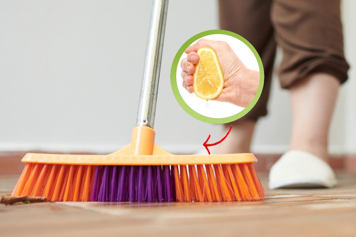 il trucco del limone sulla limone scopa