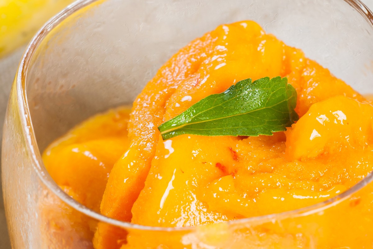 meglio del gelato solo 1 sorbetto alla pesche