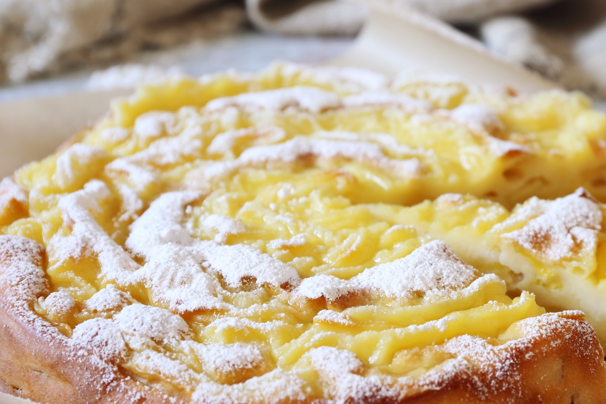 mela e crema pasticcera la torta di mele con crema pasticciera 1
