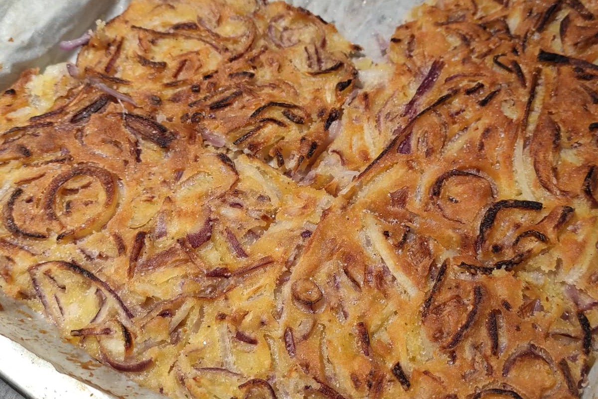 scrocchierella di cipolle uno strato croccante di cipolle