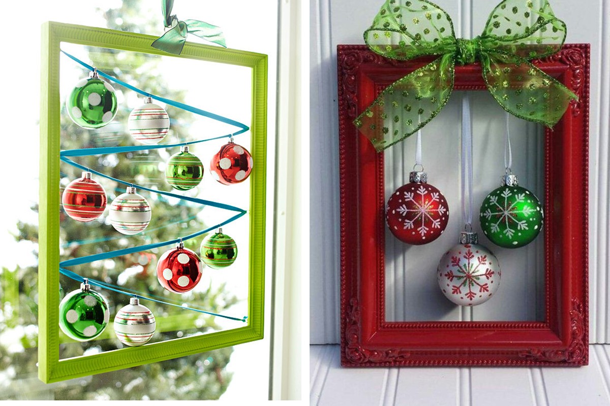 10 idee per utilizzare le riciclo cornici a natale