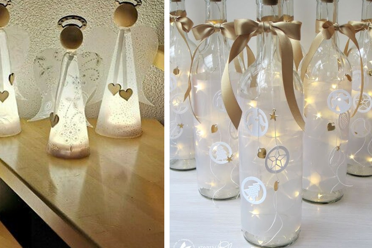 12 amazing wine bottle christmas riciclo bottiglie di vetro natale