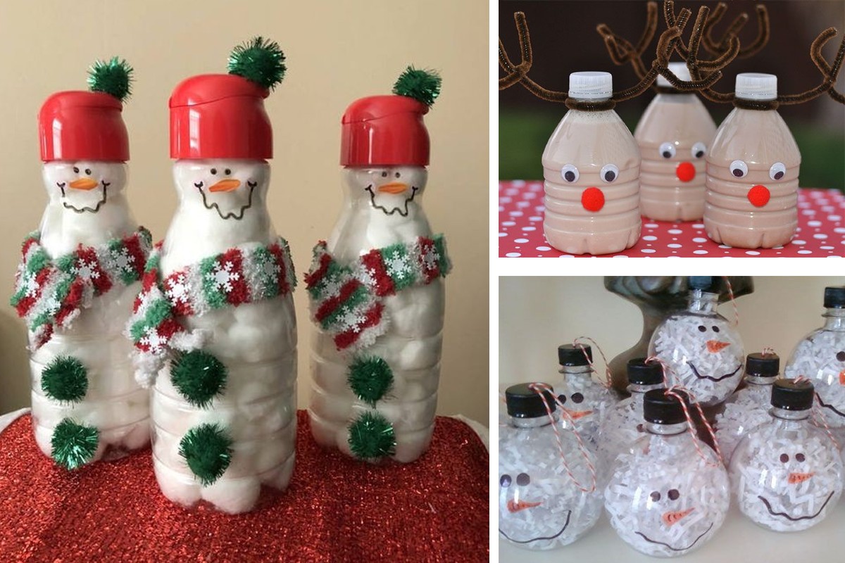 15 lavoretti di natale con riciclo bottiglie di plastica 7