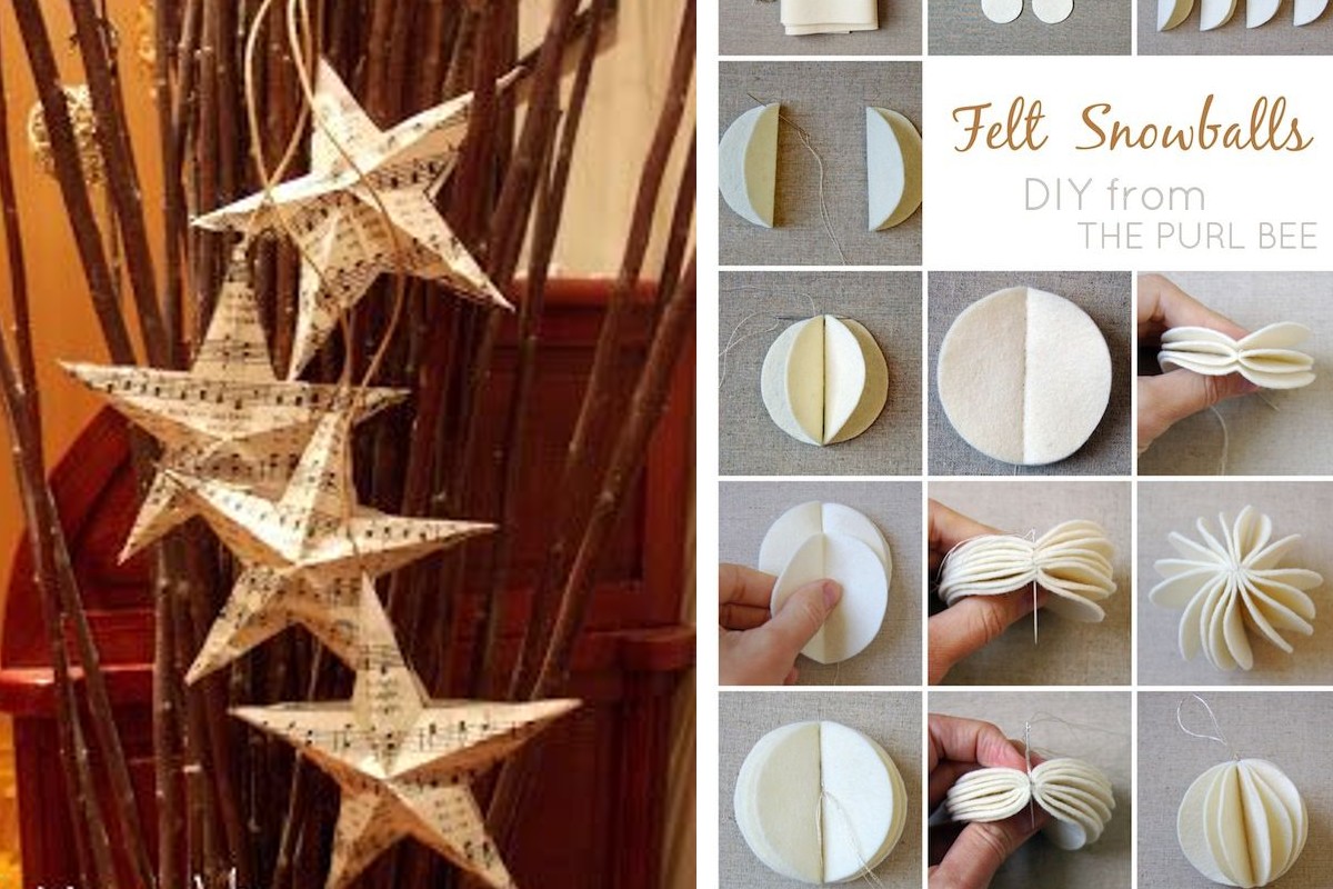 christmas decorations with recycled material DECORAZIONI COL RICICLO