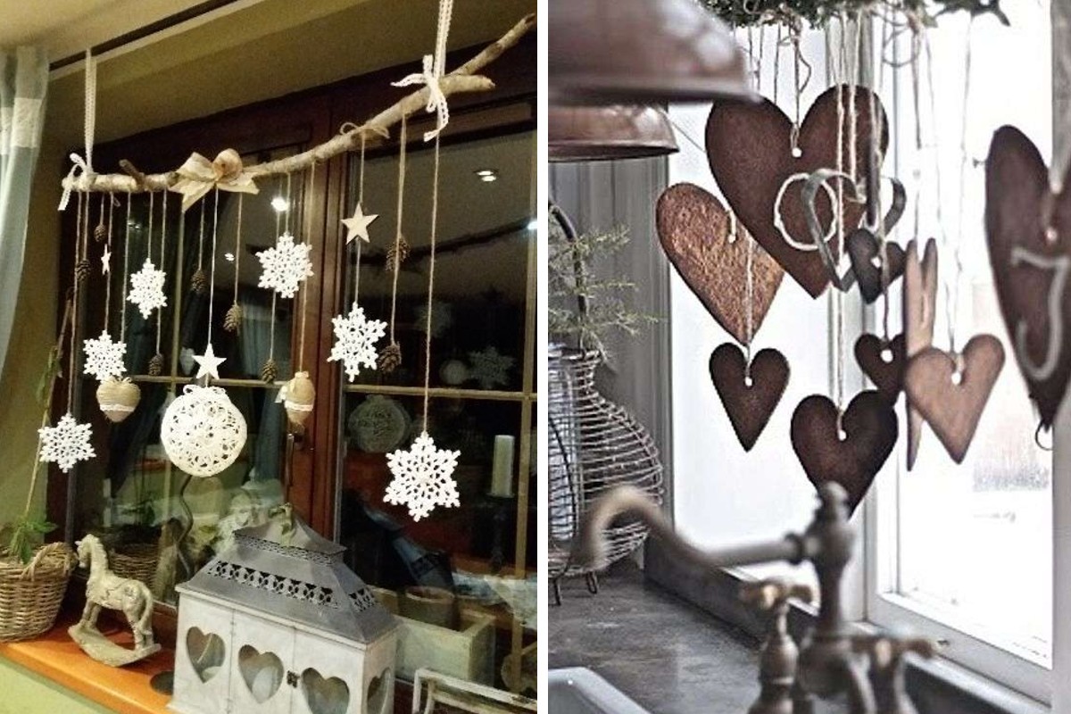 come decorare le finestre a finestre decorate a natale