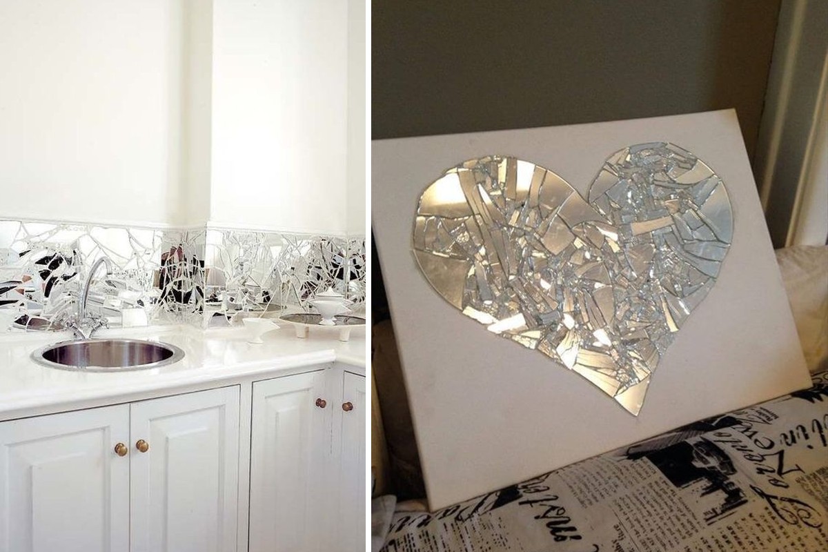 come recuperare uno specchio rotto riciclare uno specchio rotto