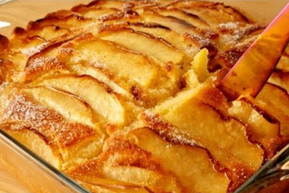 guarda cosa ho fatto in torta di mele rettangolare