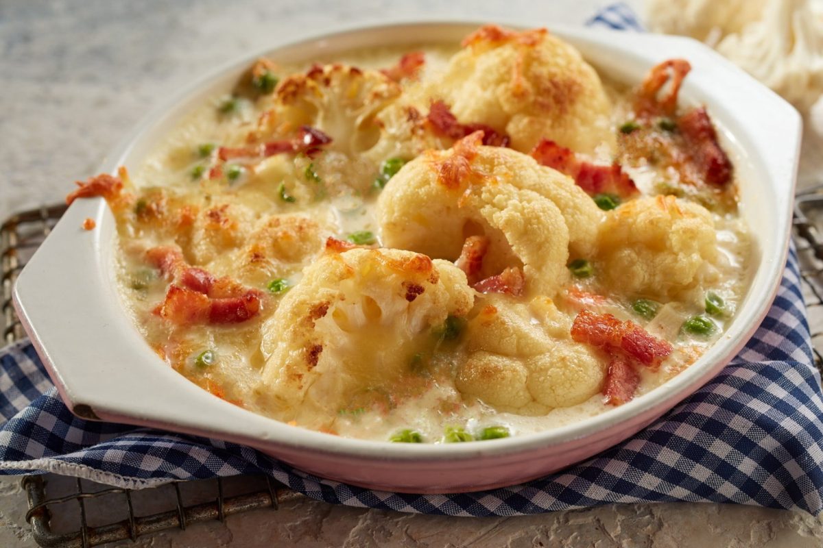 cavolfiore besciamella e pancetta