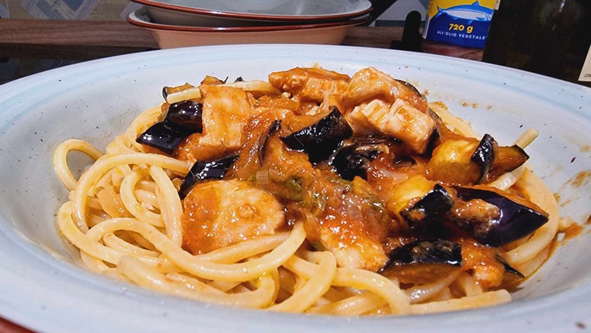spaghetti pesce spada melanzane