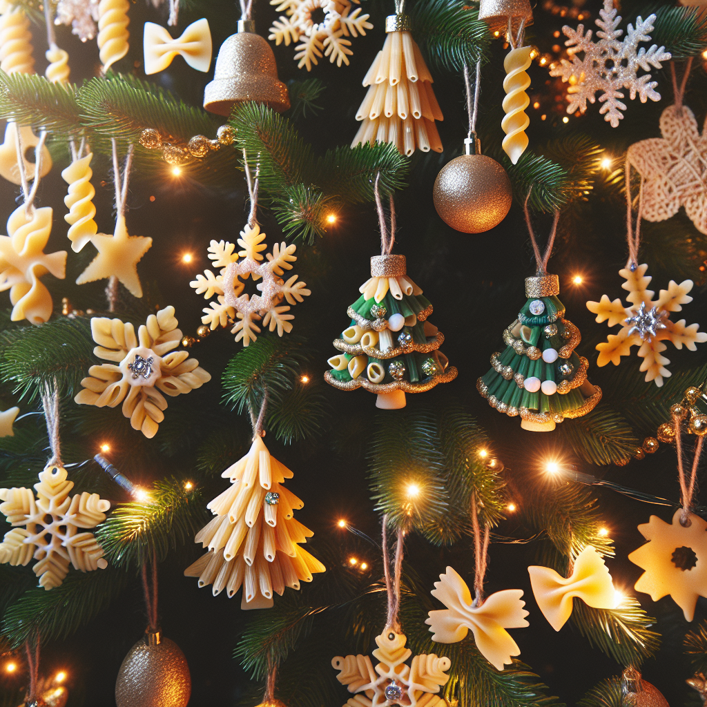 Addobbi per l’albero di Natale con la pasta: sono molto più belli di quanto credi (e richiedono poco sforzo)