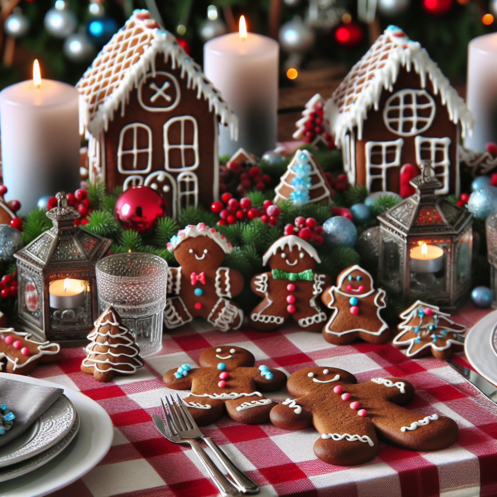 Decora la tavola natalizia con omini e casette di pan di zenzero: dai centrotavola ai segnaposto, tutto sprigiona magia