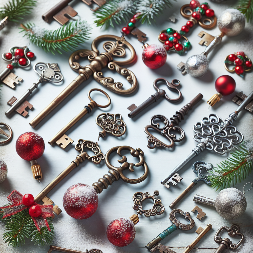 Decorazioni di Natale con vecchie chiavi: è incredibile ciò che puoi fare, dai segnaposto agli addobbi per l’albero