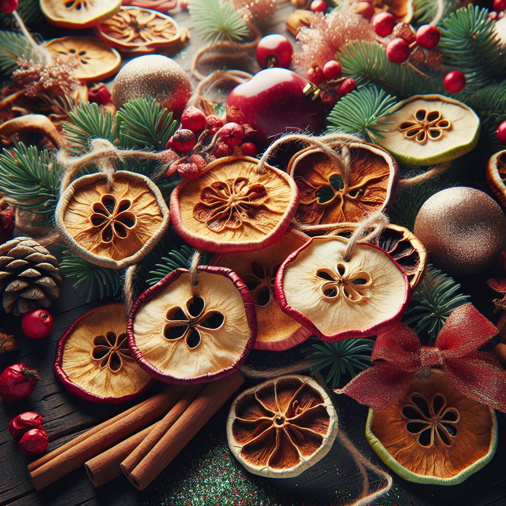 Ghirlande e addobbi natalizi con mele essiccate: sono facili da realizzare e di una bellezza unica