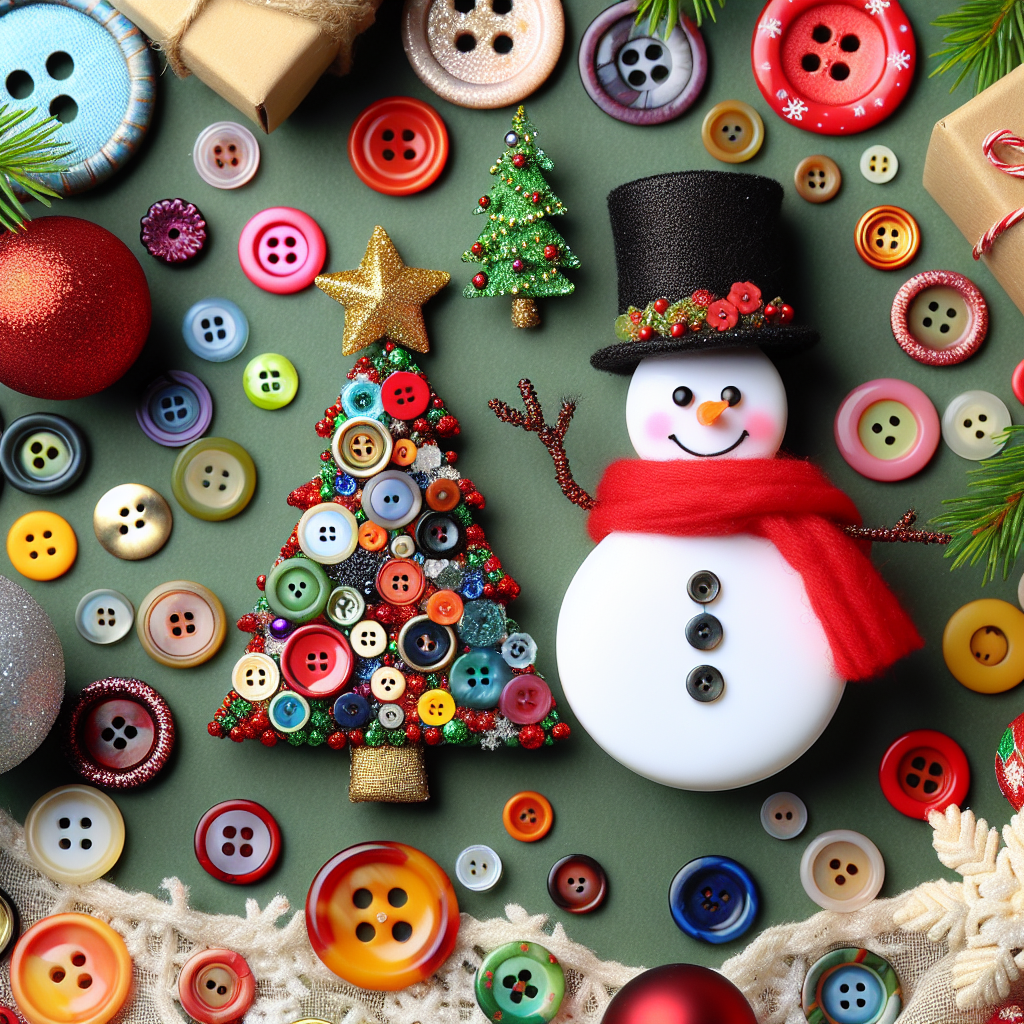 Hai tanti bottoni inutilizzati? Recuperali per creare meravigliosi lavoretti e decorazioni di Natale