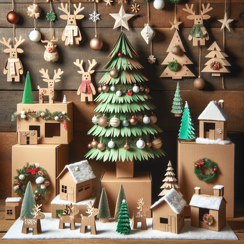 Sei stanco dei soliti addobbi natalizi? Recupera delle scatole di cartone e sbizzarrisci la tua creatività
